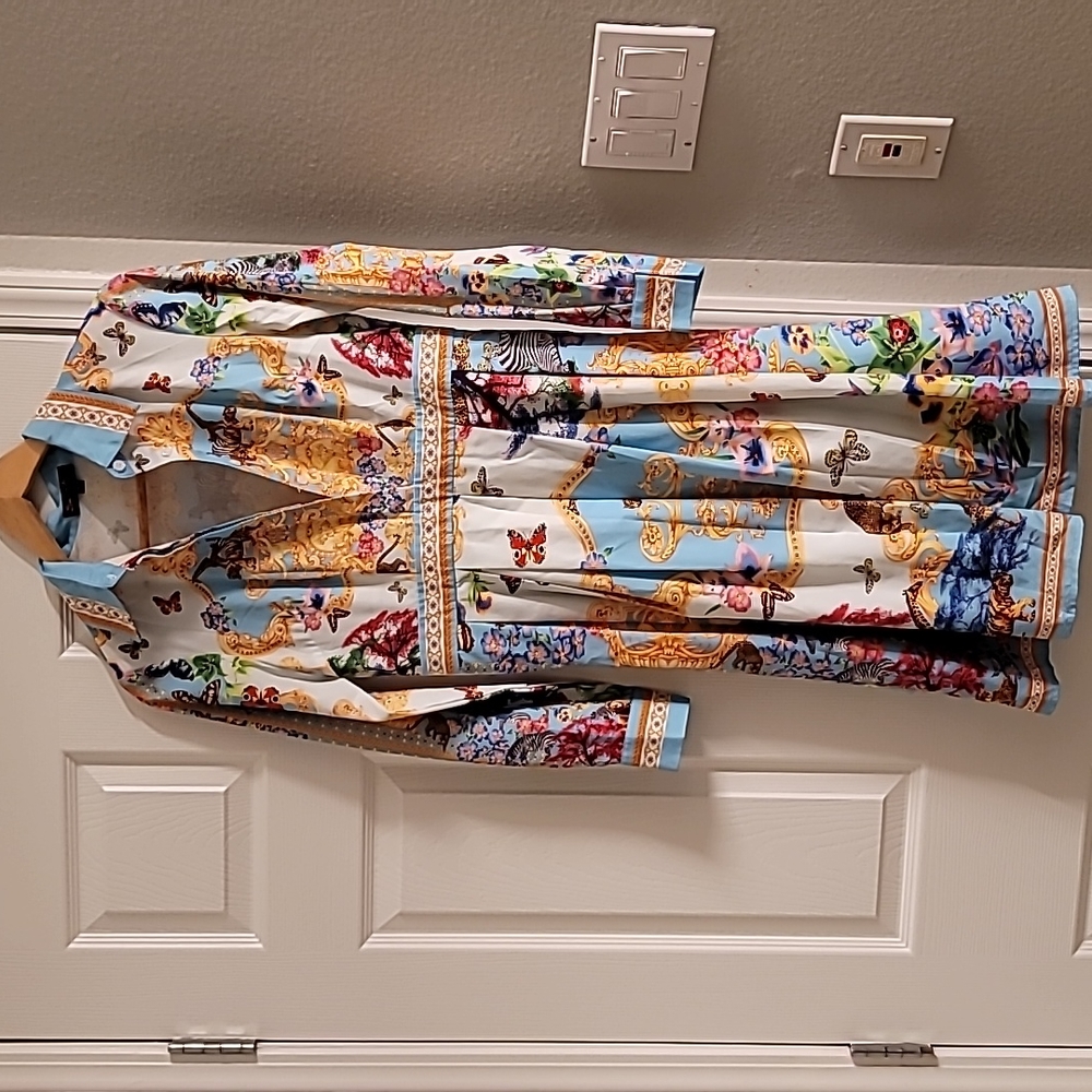 Divabby Women's floral and animal pleated dress, Size small